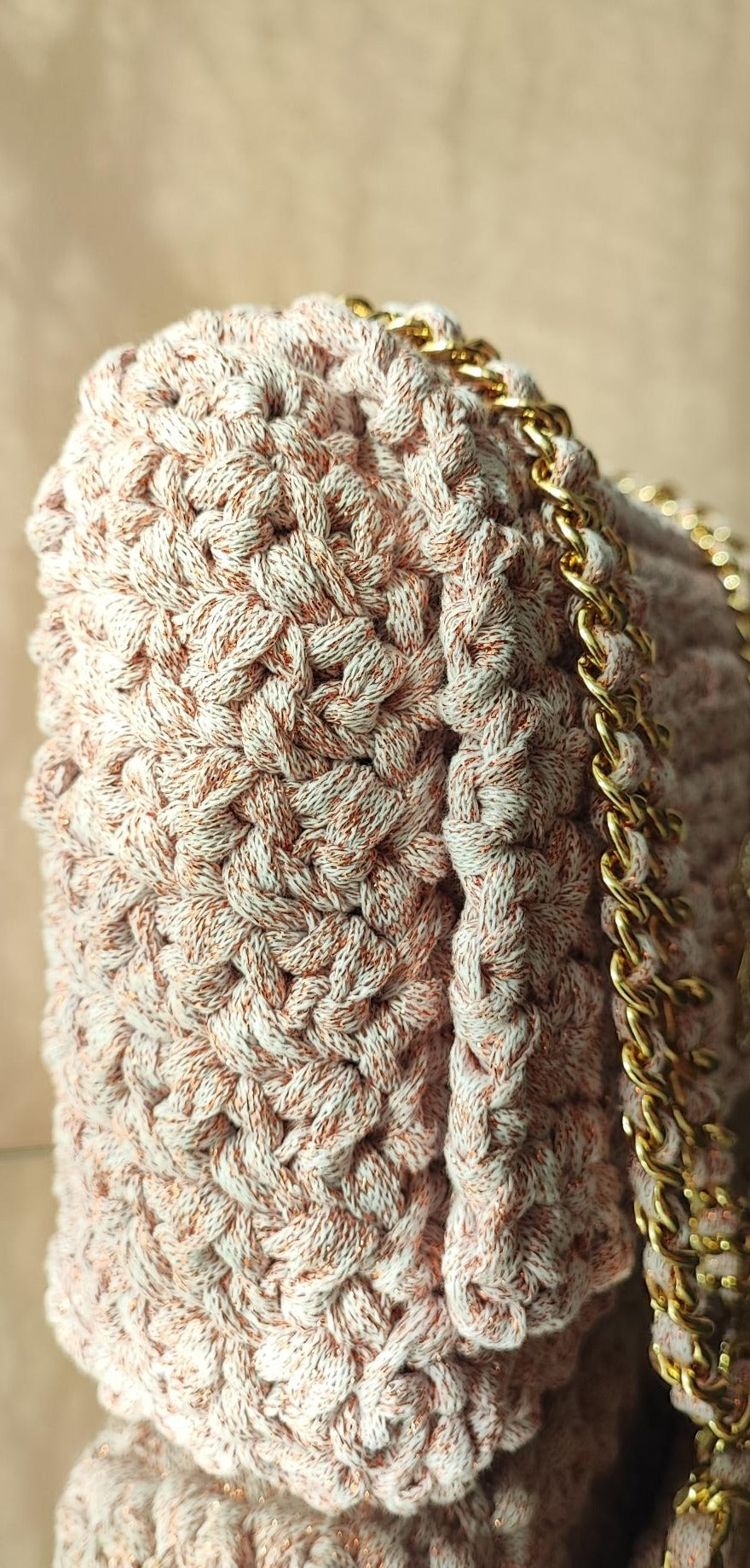 SAC MAXI GLAMOUR LUREX ROSE