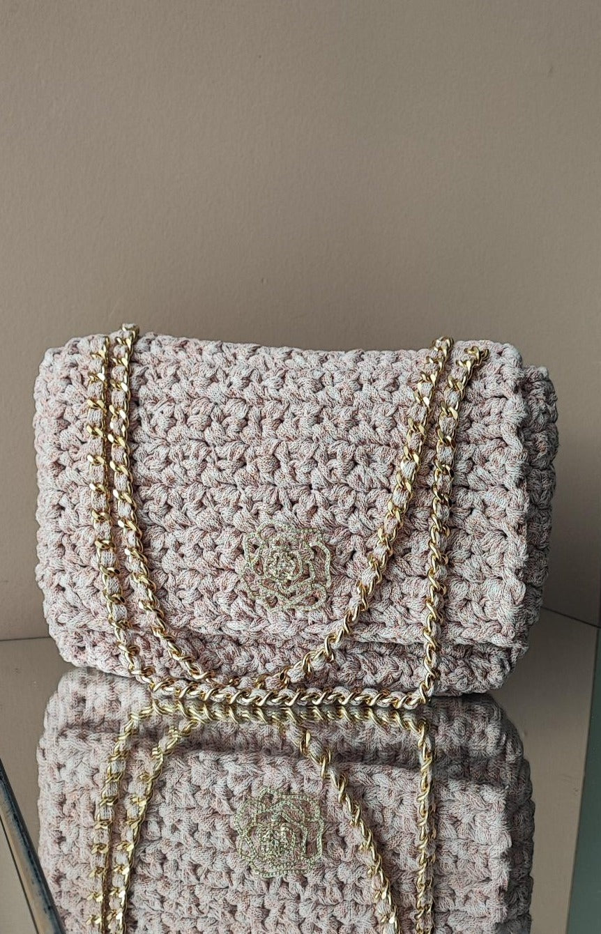 SAC MAXI GLAMOUR LUREX ROSE