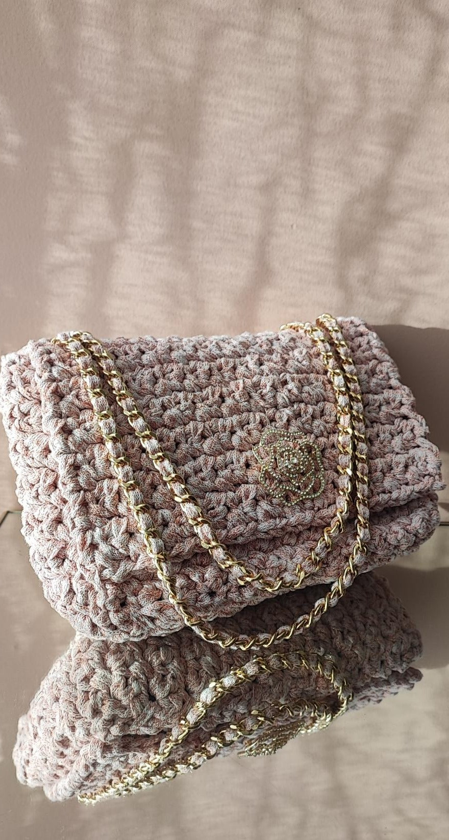SAC MAXI GLAMOUR LUREX ROSE
