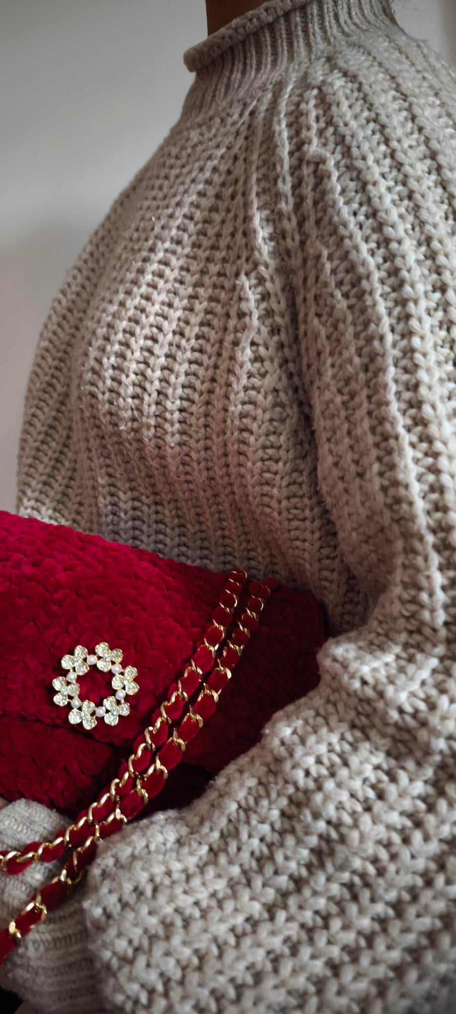 SAC VELOURS BORDEAUX