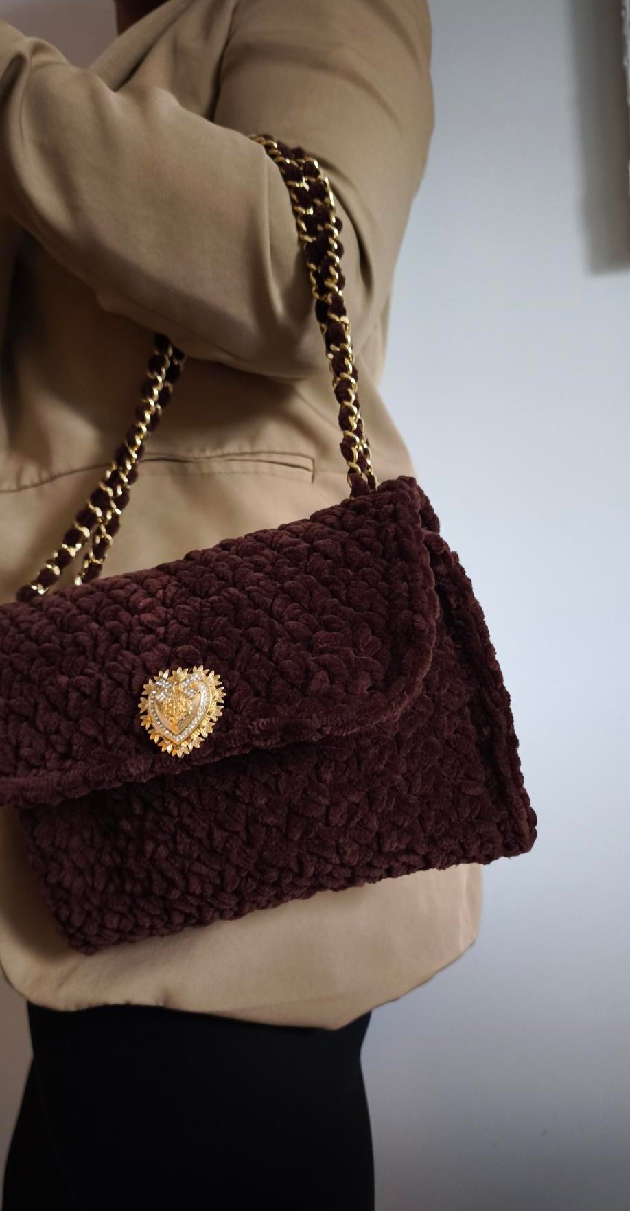 SAC VELOURS CHOCO