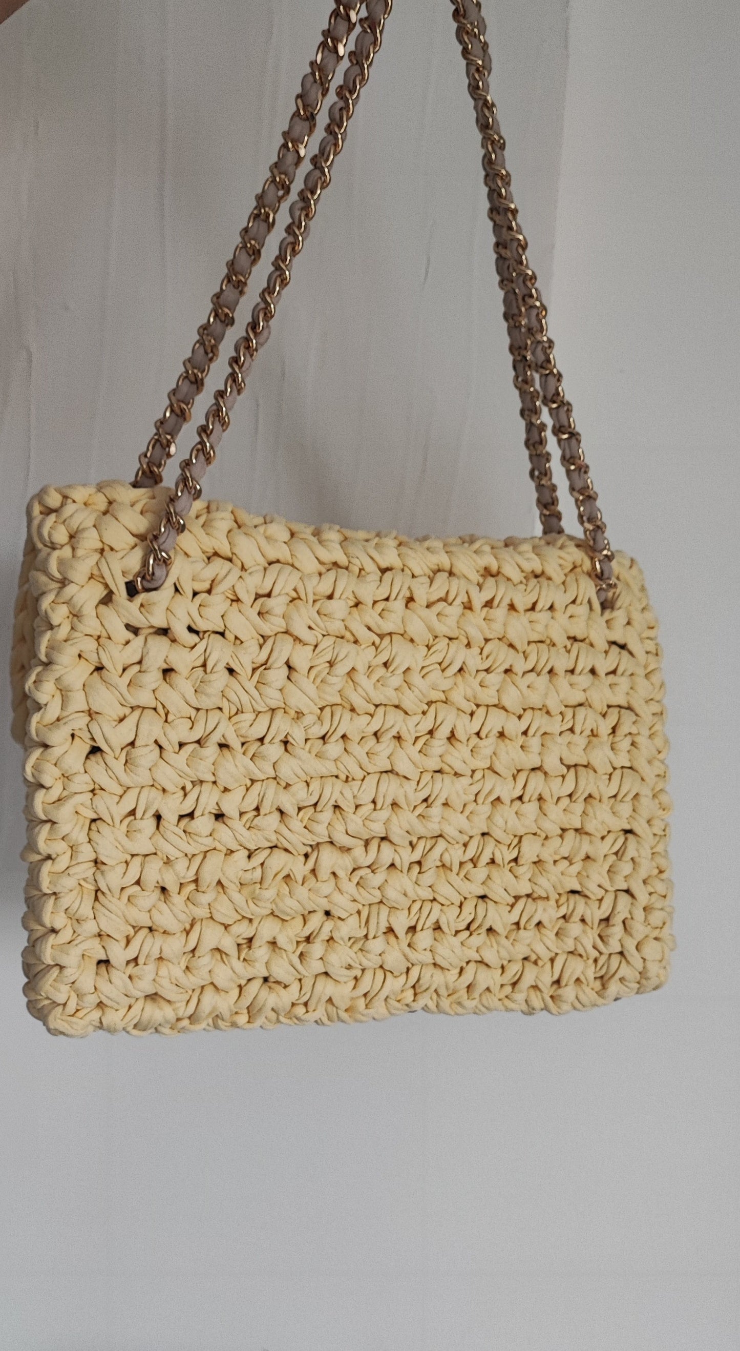 SAC BICOLORE JAUNE/BEIGE