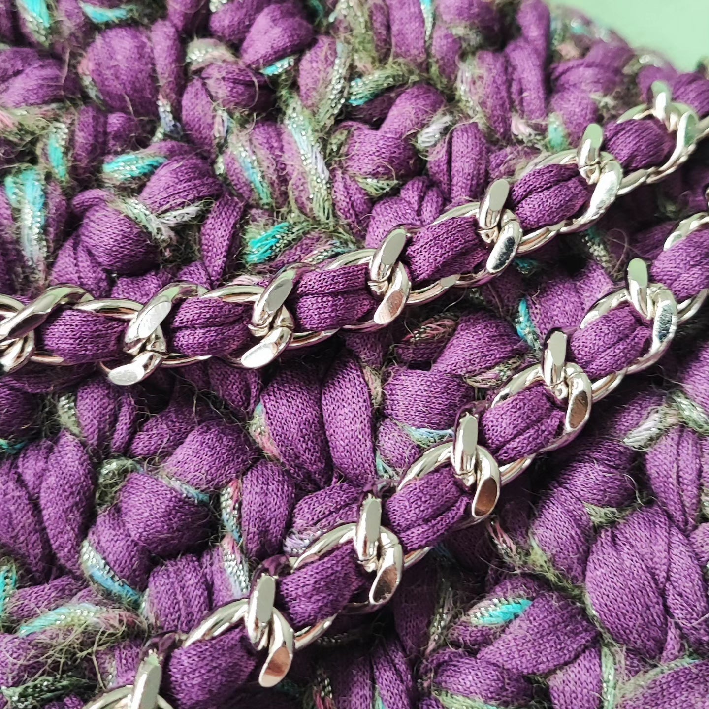 SAC VIOLET TWEED VERT