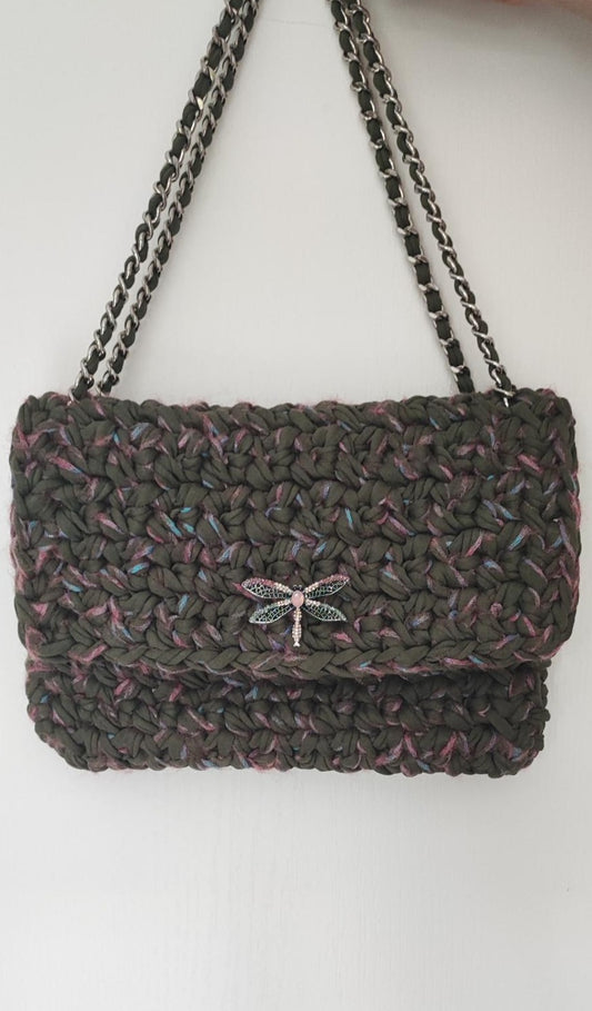 SAC KAKI TWEED ROSE