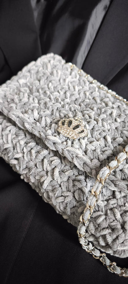 SAC BI MATIÈRE GRIS CLAIR