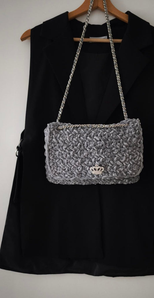SAC BI MATIÈRE GRIS CLAIR