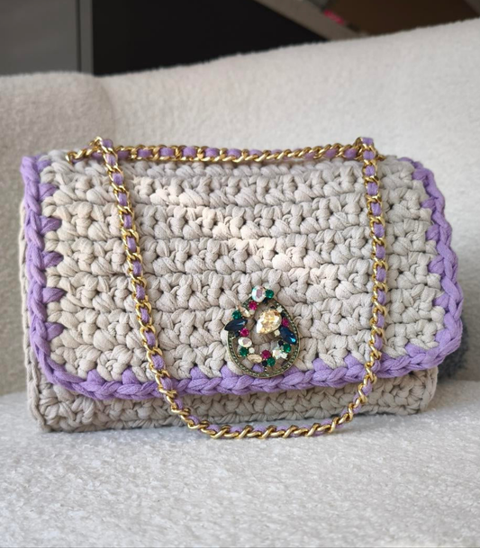 SAC MAXI ECRU LILAS