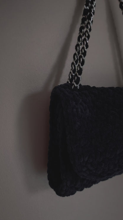 SAC VELOURS NOIR
